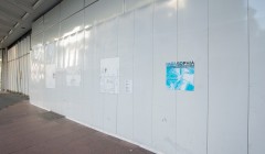Temporary wall in front of Kyoto BAL